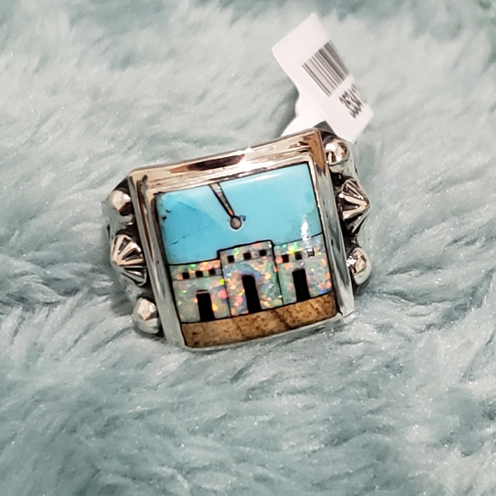 Santa Fe Style Men's Turquoise RingNWT
